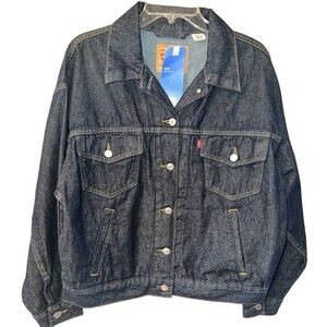 Levi's Jean Jacket Womens Large Blue Denim Wicking Trucker Western Classic New